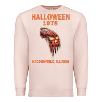 Pale Pink Halloween 1978 Holiday Spooky Myers Pumpkin Haddonfield Premium Sweatshirt - minhPixels