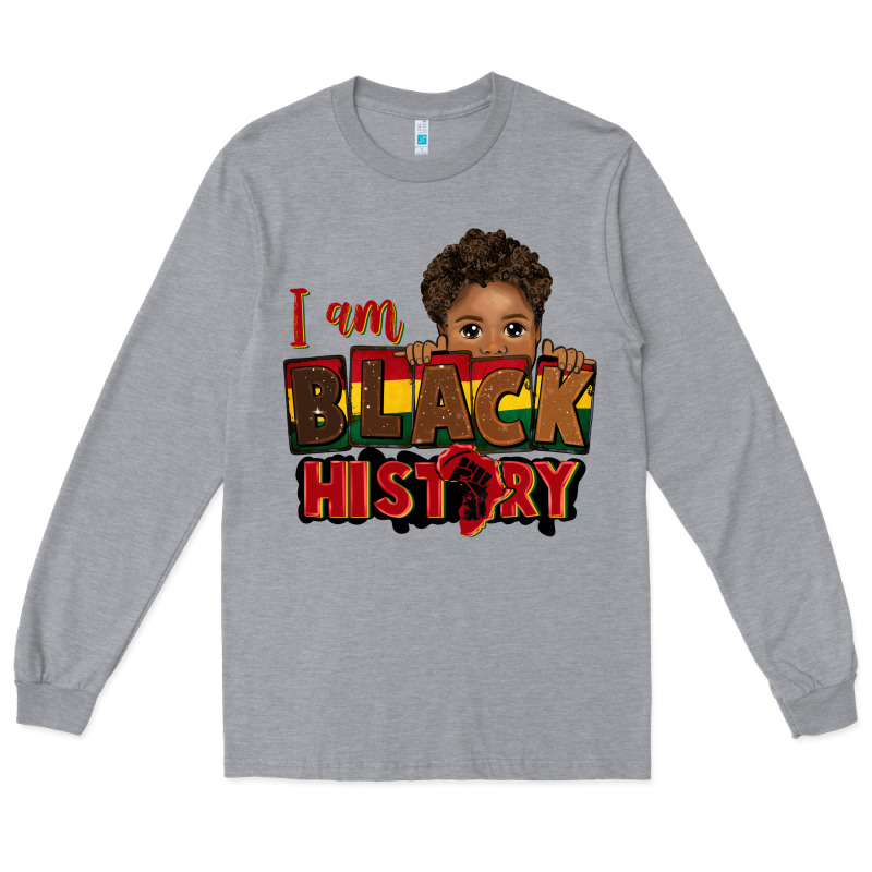 I Am Black History Black Boy Peekaboo Juneteenth Long Sleeve Tee by CowGirlArtShop | Teevron