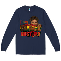 Navy i am black history black boy peekaboo juneteenth Long Sleeve Tee - CowGirlArtShop