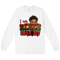 White i am black history black boy peekaboo juneteenth Long Sleeve Tee - CowGirlArtShop