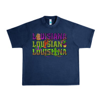 Navy Louisiana Louisiana Louisiana Urban Heavy Tee - HowdyJamesFarm