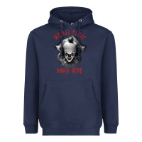 Navy It Movie Pennywise We All Float Down Here Heavyweight Hoodie - minhPixels