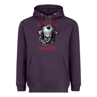 Plum It Movie Pennywise We All Float Down Here Heavyweight Hoodie - minhPixels