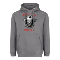 Storm It Movie Pennywise We All Float Down Here Heavyweight Hoodie - minhPixels