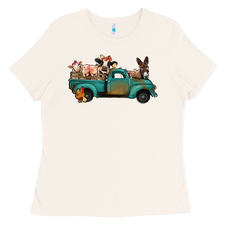 Farm Animals Truck Ladies Tee by Jasminsmagicworld | Teevron