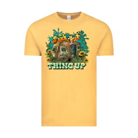 Vintage Mustard Back that thing up Vintage Tee - HowdyJamesFarm