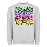 Neon Rainbow Safari Seamless Pattern Heavyweight Sweatshirt | Teevron