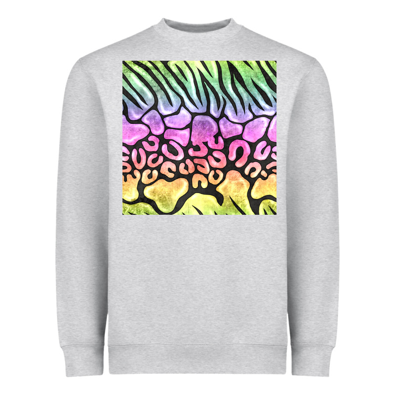 Neon Rainbow Safari Seamless Pattern Heavyweight Sweatshirt by BundleAndBundleShop | Teevron