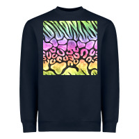Navy neon rainbow safari seamless pattern Heavyweight Sweatshirt - BundleAndBundleShop