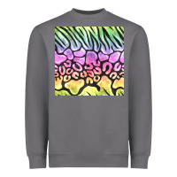 Storm neon rainbow safari seamless pattern Heavyweight Sweatshirt - BundleAndBundleShop