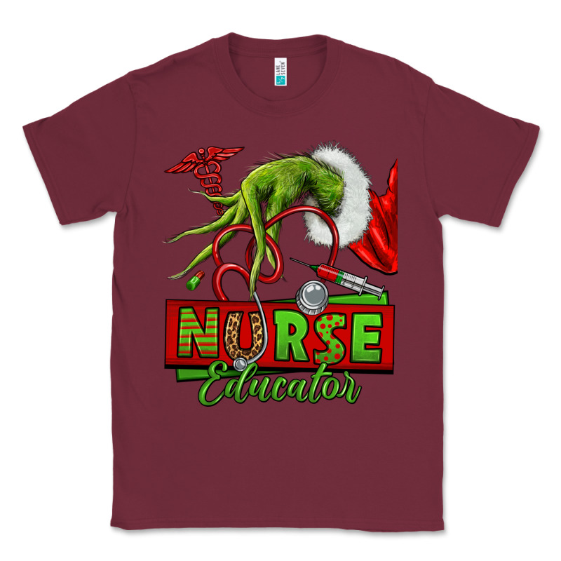 Grinch Hand Nurse Educator Classic Tee by NancyCooperArtShop | Teevron