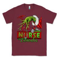 Burgundy grinch hand nurse educator Classic Tee - NancyCooperArtShop