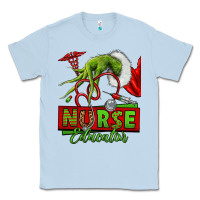 Dusty Blue grinch hand nurse educator Classic Tee - NancyCooperArtShop