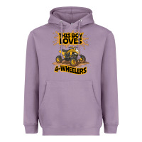 Lavender Kids Atv Outfit 4 Wheeler Mudding Gift- Boys Four Wheeler Heavyweight Hoodie - minhPixels