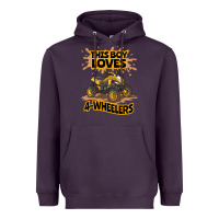 Plum Kids Atv Outfit 4 Wheeler Mudding Gift- Boys Four Wheeler Heavyweight Hoodie - minhPixels