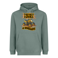 Sage Kids Atv Outfit 4 Wheeler Mudding Gift- Boys Four Wheeler Heavyweight Hoodie - minhPixels