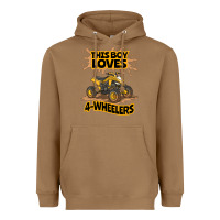Toasted Coconut Kids Atv Outfit 4 Wheeler Mudding Gift- Boys Four Wheeler Heavyweight Hoodie - minhPixels