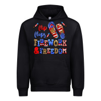 Black flip flops fireworks and freedom Urban Hoodie - AdoDesignShop