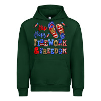 Forest Green flip flops fireworks and freedom Urban Hoodie - AdoDesignShop