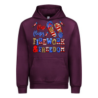 Mauve Wine flip flops fireworks and freedom Urban Hoodie - AdoDesignShop