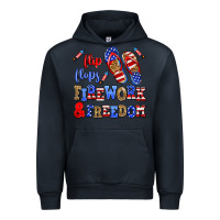 Navy flip flops fireworks and freedom Urban Hoodie - AdoDesignShop