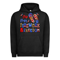 Pigment Black flip flops fireworks and freedom Urban Hoodie - AdoDesignShop
