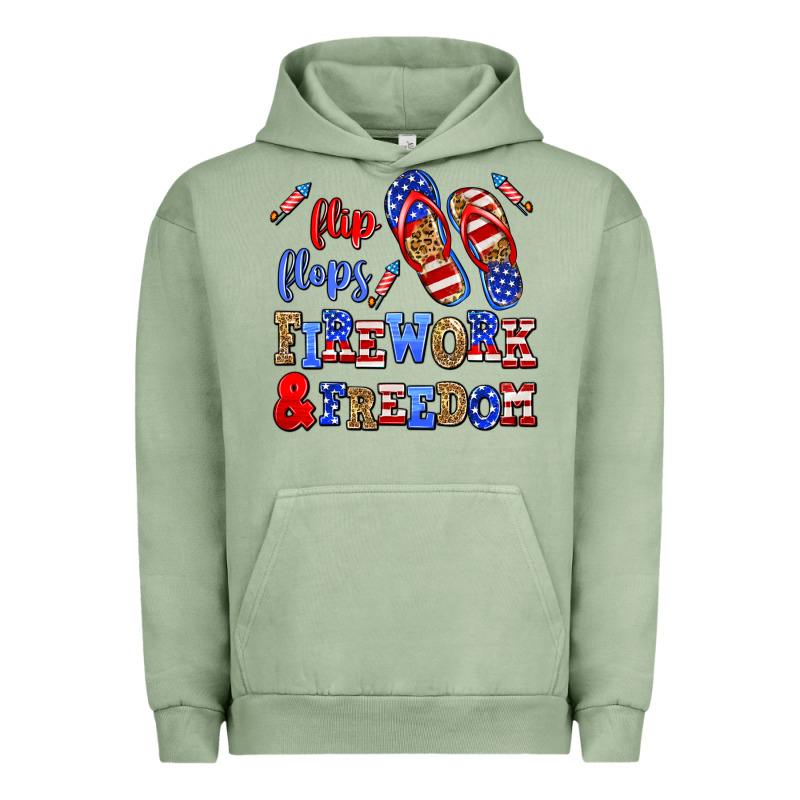 Flip Flops Fireworks And Freedom Urban Hoodie by AdoDesignShop | Teevron