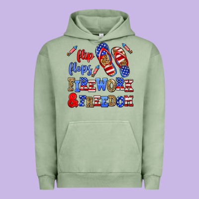Flip Flops Fireworks And Freedom Urban Hoodie Designed By Adodesignshop