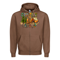 Chestnut Campfire Legend Zipper Hoodie - CowhideDigitalArt