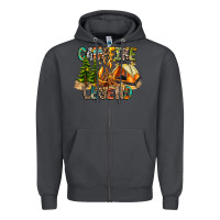 Smoke Campfire Legend Zipper Hoodie - CowhideDigitalArt