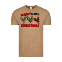 Vintage Coffee Merry Cluckin' Christmas Vintage Tee - RanaPortraitStore
