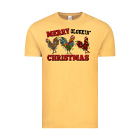 Vintage Mustard Merry Cluckin' Christmas Vintage Tee - RanaPortraitStore