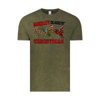 Vintage Olive Merry Cluckin' Christmas Vintage Tee - RanaPortraitStore