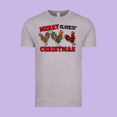 Merry Cluckin' Christmas Vintage Tee Designed By Ranaportraitstore