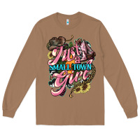 Toasted Coconut Just a small town girl Long Sleeve Tee - HowdyJamesFarm