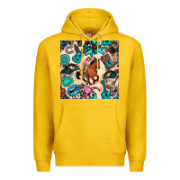 Lemon western cowgirl seamless pattern Premium Hoodie - BundleAndBundleShop