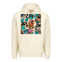 Sandshell western cowgirl seamless pattern Premium Hoodie - BundleAndBundleShop