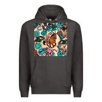 Smoke western cowgirl seamless pattern Premium Hoodie - BundleAndBundleShop