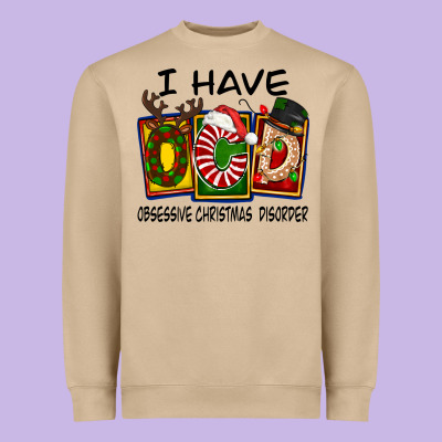 I Have Obsessive Christmas Disorder Heavyweight Sweatshirt Designed By Fadigitalartstudio