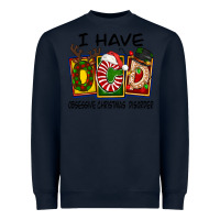 Navy I Have Obsessive Christmas Disorder Heavyweight Sweatshirt - FaDigitalArtStudio