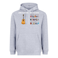Heather Grey Guitars How it Started How It's Going Guitar Players Funny Heavyweight Hoodie - minhPixels