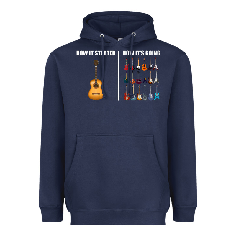 Guitars How It Started How It's Going Guitar Players Funny Heavyweight Hoodie by minhPixels | Teevron