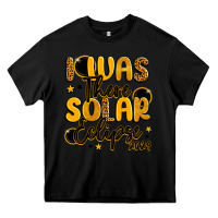 Black i was there solar eclipse 2024 Heavy Core Tee - LillyAllenDesigns