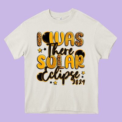 I Was There Solar Eclipse 2024 Heavy Core Tee Designed By Lillyallendesigns
