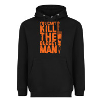 Black oogeyman halloween horror distressed quote orange Heavyweight Hoodie - minhPixels
