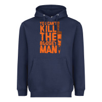 Navy oogeyman halloween horror distressed quote orange Heavyweight Hoodie - minhPixels