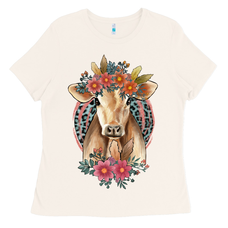 Flower Cow Ladies Tee by Jasminsmagicworld | Teevron