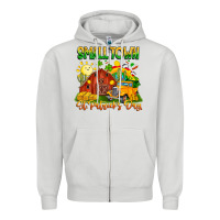 Dove Grey Small Town St Patrick's Day Zipper Hoodie - CowhideDigitalArt