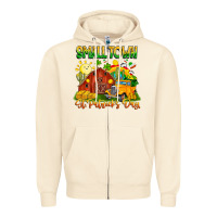 Sandshell Small Town St Patrick's Day Zipper Hoodie - CowhideDigitalArt