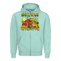 Seafoam Small Town St Patrick's Day Zipper Hoodie - CowhideDigitalArt